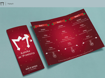 Rainha da Fronteira Triptych branding design flyer design graphic design logo menu restaurant triptych vector visual identity design