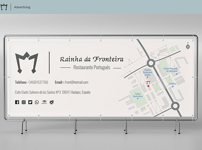 Rainha da Fronteira - Advertising ad branding design graphic design logo map mockup restaurant vector visual identity design
