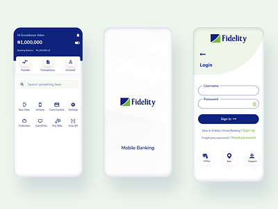 Fidelity Bank App Redesign banking finance fintech app ui ux wallet