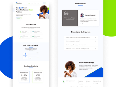 Tactika Loan Web App banking design finance fintech app ui ux
