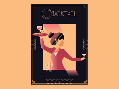 Cocktail Bartender Illustration design graphic design illustration
