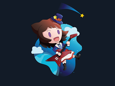 Shooting-Star Music Illustration