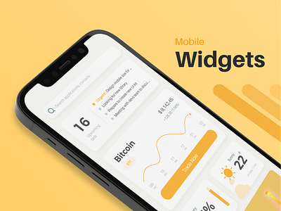 Mobile Widgets UI Design application design mobile ui widget