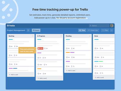 Trello Time Tracking Power-up | Everhour dashboard design product product design timetracking trello ui ux web