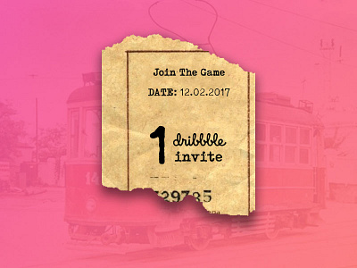 Dribbble Invite dribbble for invite ticket you