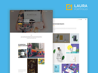 LAURA – A Multipurpose PSD Template bestwork clean multipurpose portfolio psd template themeforest ui webdesign website