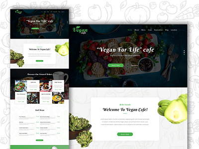 "Vegan Cafe" Template cafe design theme themeforest ui vegan vegetarian web