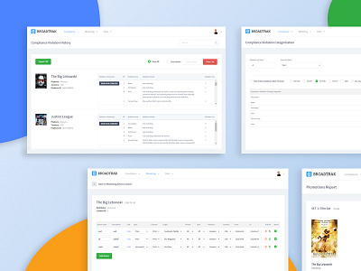 Broadtrak dashboard dashboard design ui ux web