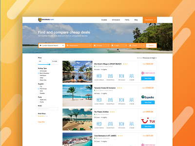 Mylatedeals website clean design travel web website