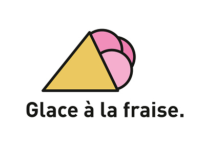 Glace à la fraise - Ice cream shop identity