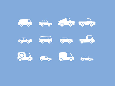 Cars - icons design cars cute design graphism logo road round truck vehicules white