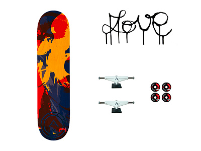 Love skateboard design deck design love skateboard