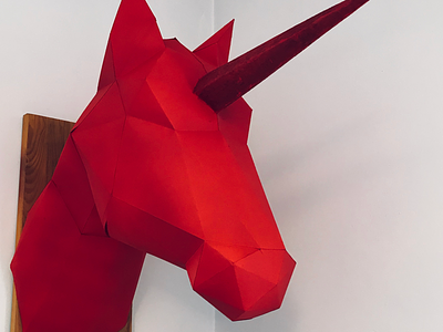 Red Unicorn - Paper Edition unicorn red head