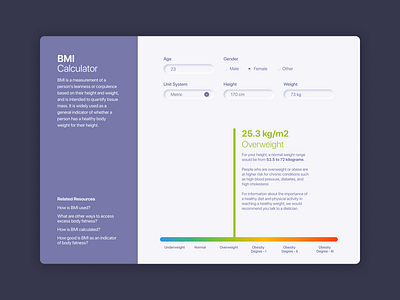 DailyUI #04 - BMI Calculator calculator ui daily ui dailyuichallenge neumorphism