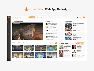 Crunchyroll Web App Concept/Redesign