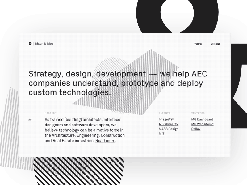 New Dixon & Moe Website! agency design portfolio print typography website