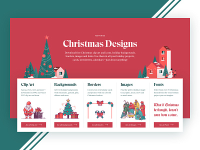 Christmas HQ Designs' Card card christmas header hero holiday illustration typography web design