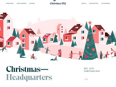 Christmas HQ Launch! christmas holiday illustration typography web design website