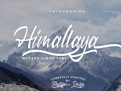 Himallaya Modern Script Font branding branding design clothing clothing brand font awesome typeface typo typogaphy typographic typography art