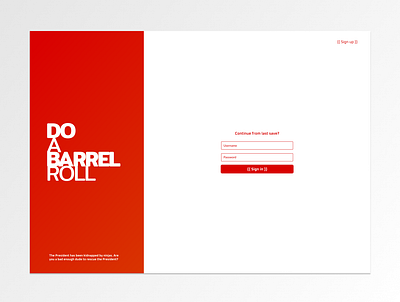 Do A Barrel Roll - Simple Landing Page and Branding branding design desktop design do a barrel roll gaming landing page concept logo minimal mobile landing mobile ui star fox typography ui