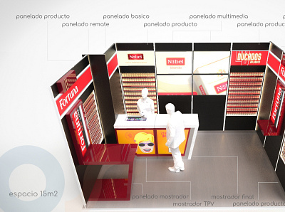 Altadis - Proyecto Estancos 3d design display expositor industrial design plv retail design shop