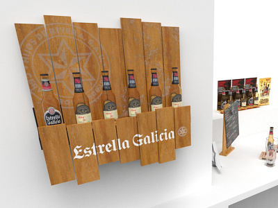 Estrella Galicia HORECA 3d design display expositor plv