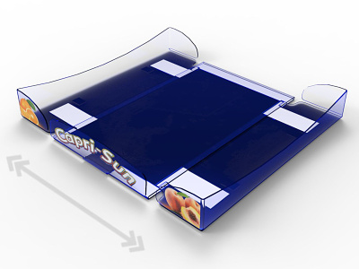 Shelf Tray Caprisun 3d design display expositor plv pop