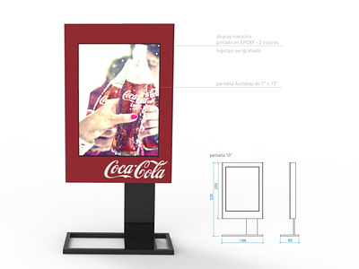 Coca-Cola Cashier Screen 3d design display expositor plv