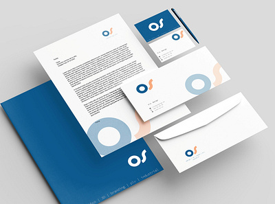 OS Design - desk elements branding and identity mokup