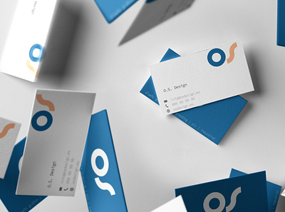 OS Design - business card branding and identity card design mokup