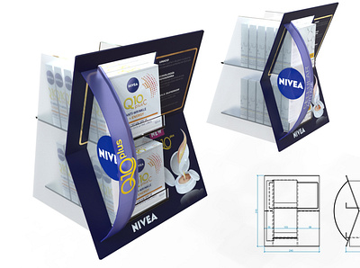 Nivea POP 3D Design 3d display expositor plv pop