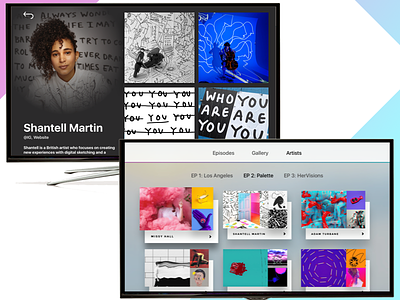 Specta: Apple TV apple apple tv art artists profile smart tv streaming tv ui ux