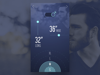 Clothing Club App: Sizing Onboard abstract clothing data interaction interface mobile onboarding sliders style toggle ui ux