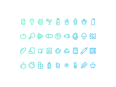 App icons design app branding creative design food food icons graphicdesign icon icons ui ux vector web