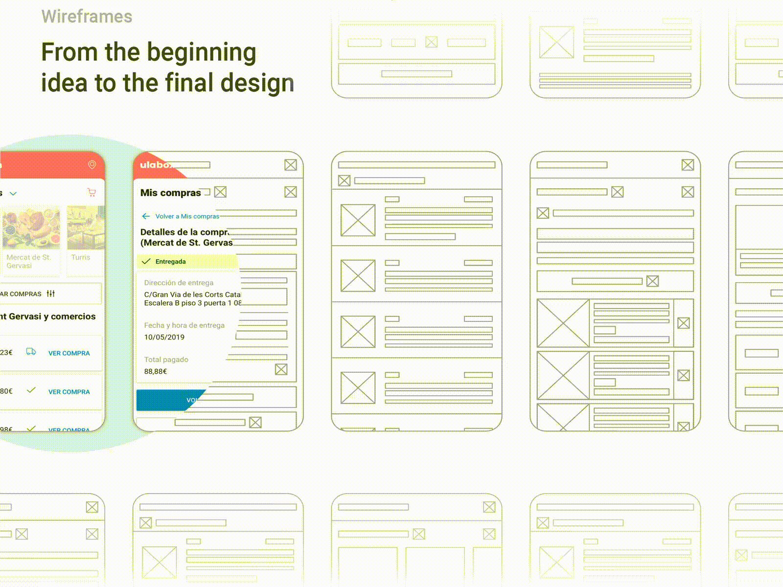 My account wireframes animation app branding creative process design graphicdesign icon ui ux web illustration