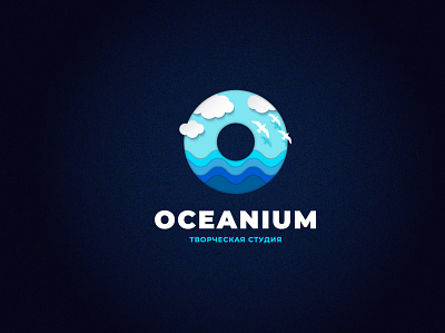 Oceanium logo branding logo ocean sea