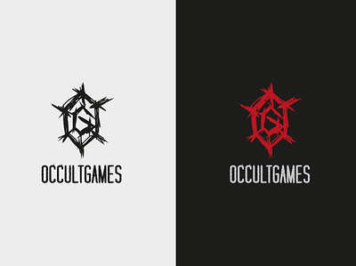 OccultGames logo branding games logo horror logo occult