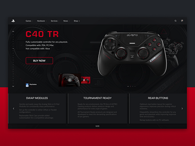 Controller page (PS & ASTRO Gaming) astro concept controller creative digital design gaming playstation product page shop ui ux web web design