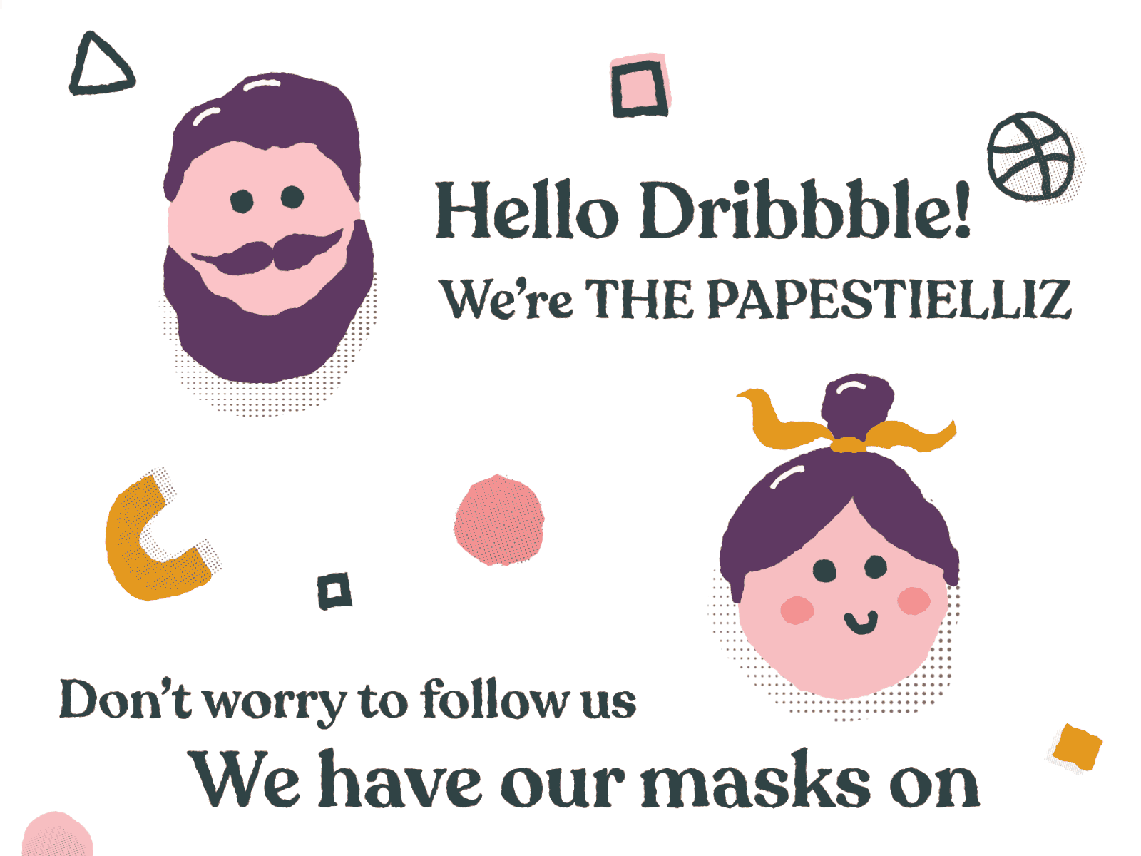 Hello Dribbble! agency animation design dribbble dribble duo firstshot hi illustration studio web design