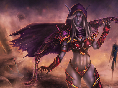 Sylvanas Windrunner design illustration