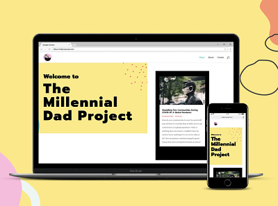 Millennial Dad Project Homepage branding and identity design web design wordpress
