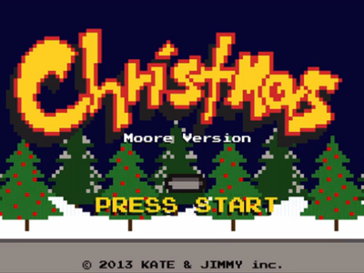 Merry Christmas: Moore Version 2013 animation art christmas christmas card collaboration game boy pixel pokemon video game