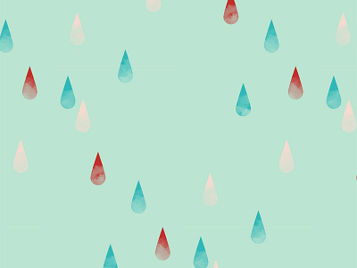 Raindrop Repeat blue fabric green illustration pattern pink print rain raindrop red repeat