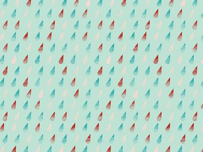 Raindrop Confetti Repeat blue fabric green illustration pattern pink print rain raindrop red repeat