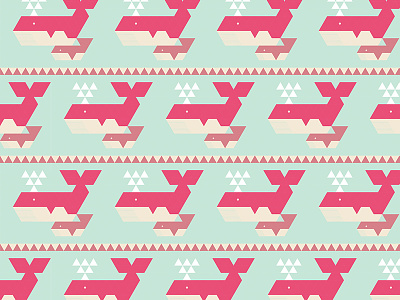 Triangwhales fabric grid illustration marine pattern triangles vector whales
