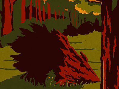 Zelda WPA Poster - Lost Woods digital illustration ocarina of time parks retro vintage wpa zelda