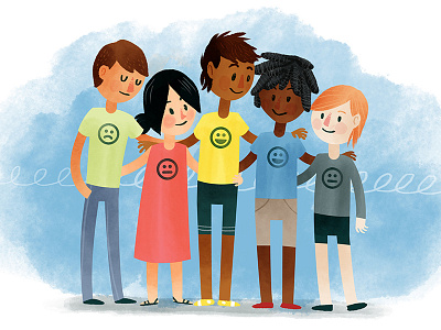 Building Empathy children digital education emotions illustration kids watercolor
