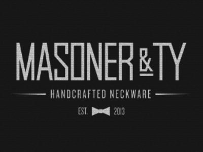 Masoner & Ty ampersand bowtie handcraft lettering structure