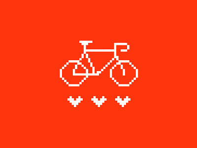 Be Kind. Eat Cookies. Ride Bikes. bikes cross stitch hearts pixels