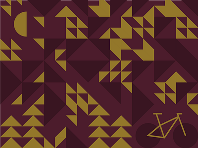 Where the sidewalk ends adventure bike fall geometric gold illustration maroon mtb trails woods